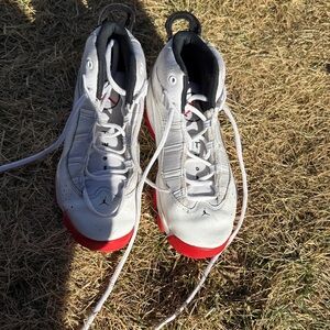 Jordan Kids Shoes in White and Red